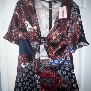 Missguided printed romper.